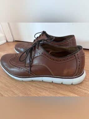 Johnston & Murphy Brown Wingtip Derby with White Sole